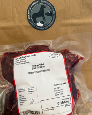 Rinder-Filet/Tenderloin (69,00€/kg)